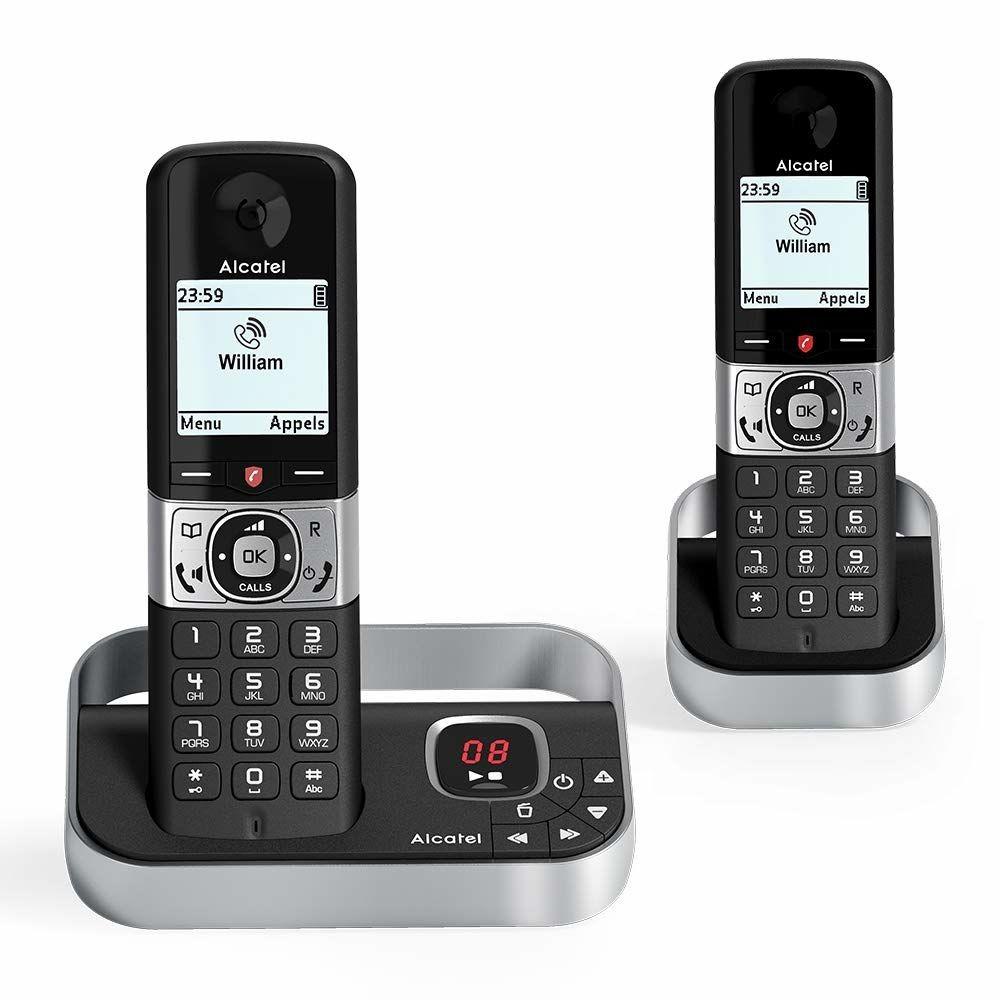 Trådløs Telefon Alcatel 3700601422863 Sort Sølvfarvet Dect
