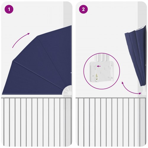 Balkon Afskærmning Marineblå 210 x 210 cm Stof