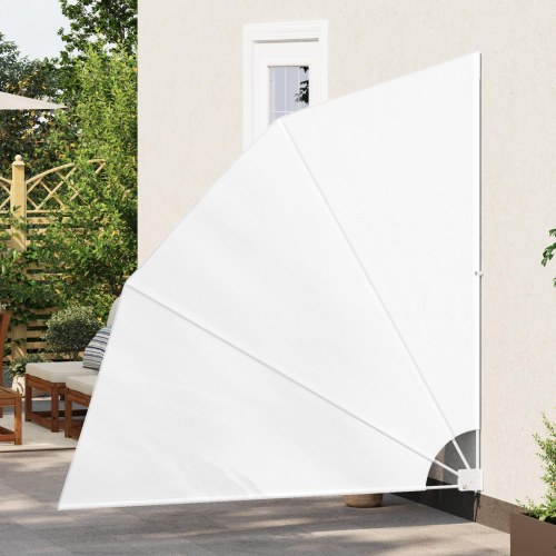 Balkonafskærmning 210 × 210 cm - polyester, hvid