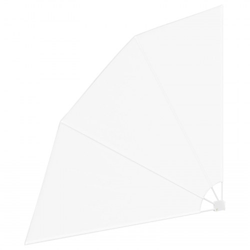 Balkonafskærmning 210 × 210 cm - polyester, hvid