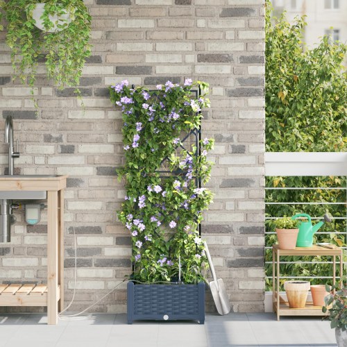 Havekrukker Grå 40 x 40 x 126 cm Stål