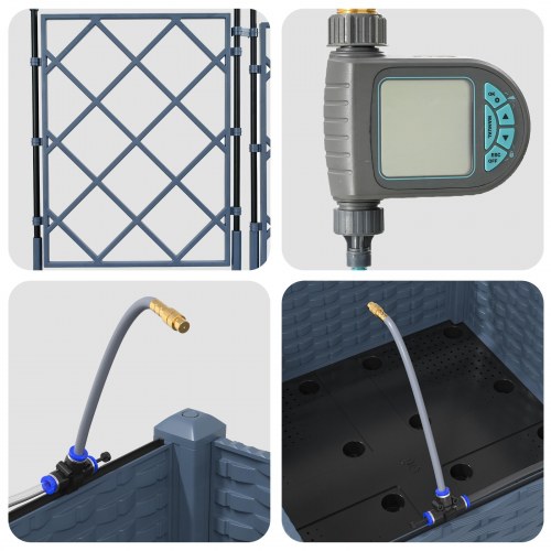 Havekrukker Grå 40 x 40 x 126 cm Stål