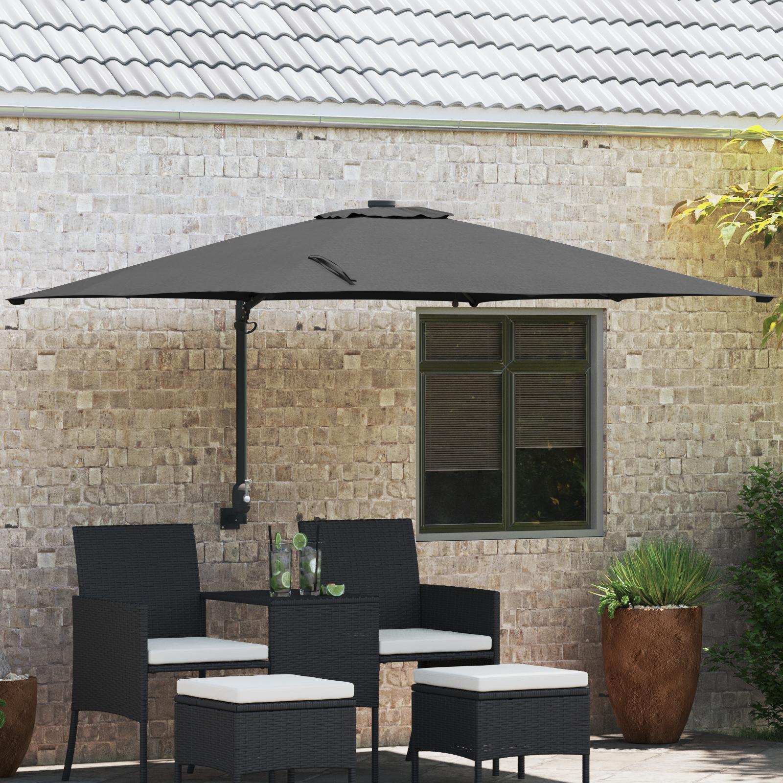 Haveparasol Antracit 248.5 x 247.5 x 160 cm Stof