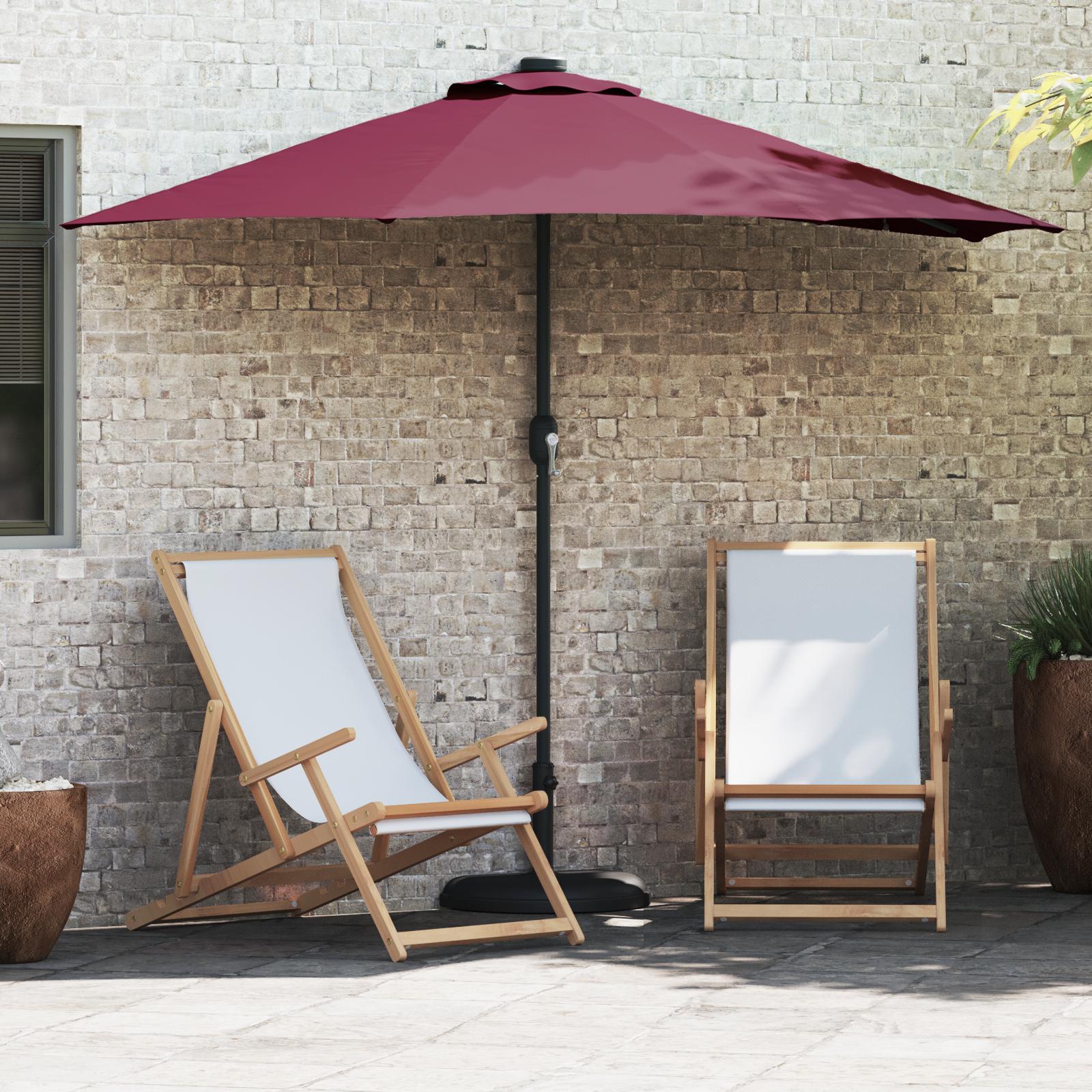 Haveparasol Bordeauxrød 294 x 150 x 224 cm Stof
