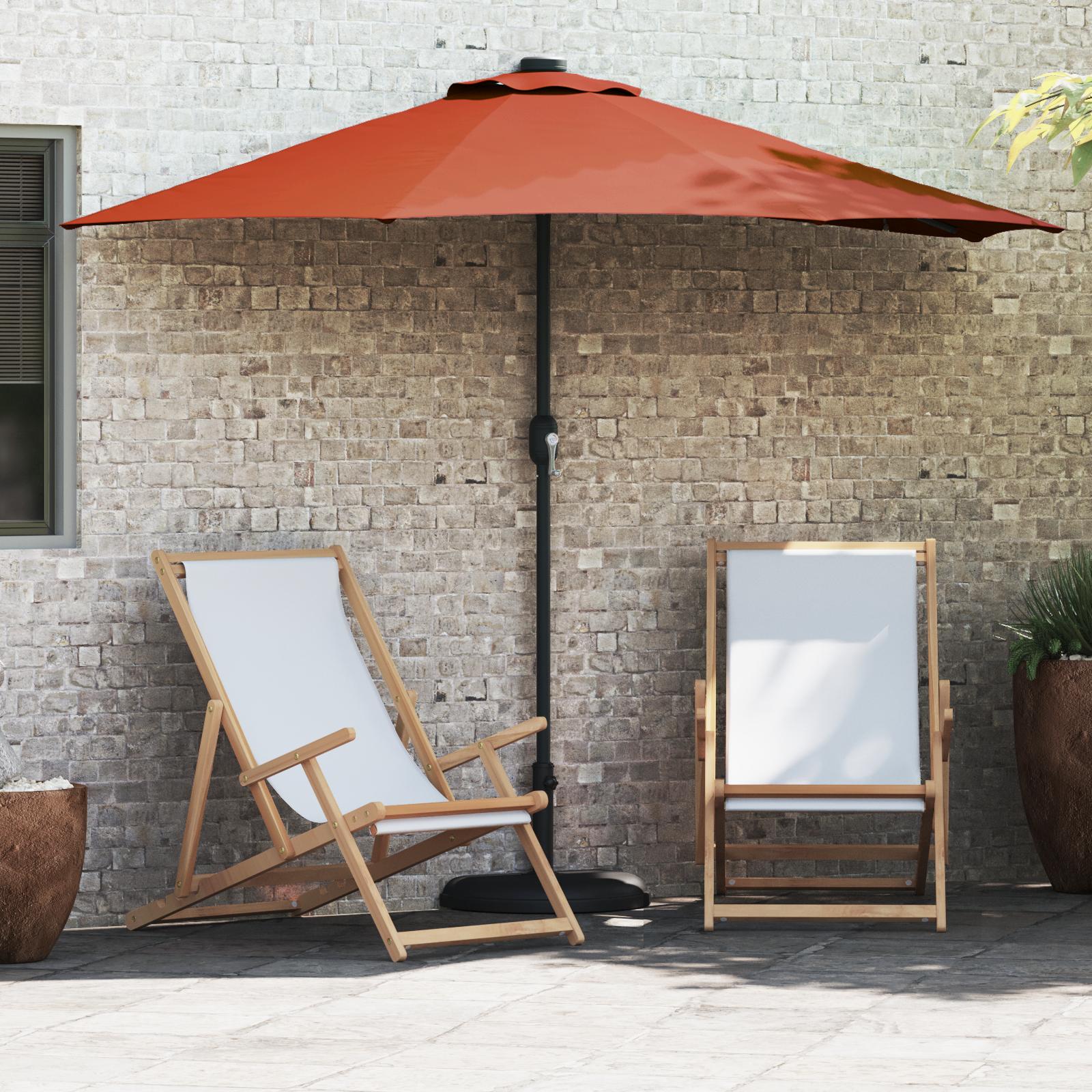 Haveparasol Terrakotta 294 x 150 x 224 cm Stof