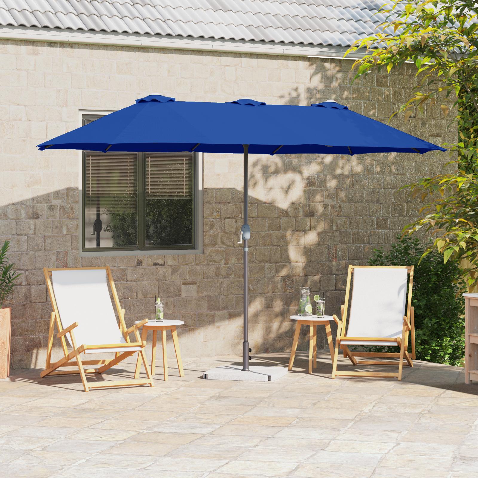 Havesol 370 X 197 X 239 Cm Polyester Og Aluminium - azurblå