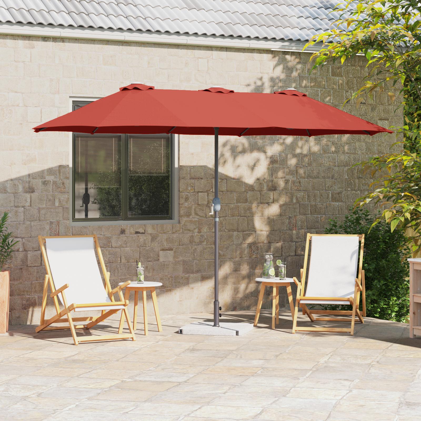 Havesol 370 X 197 X 239 Cm Polyester Og Aluminium - Terrakotta