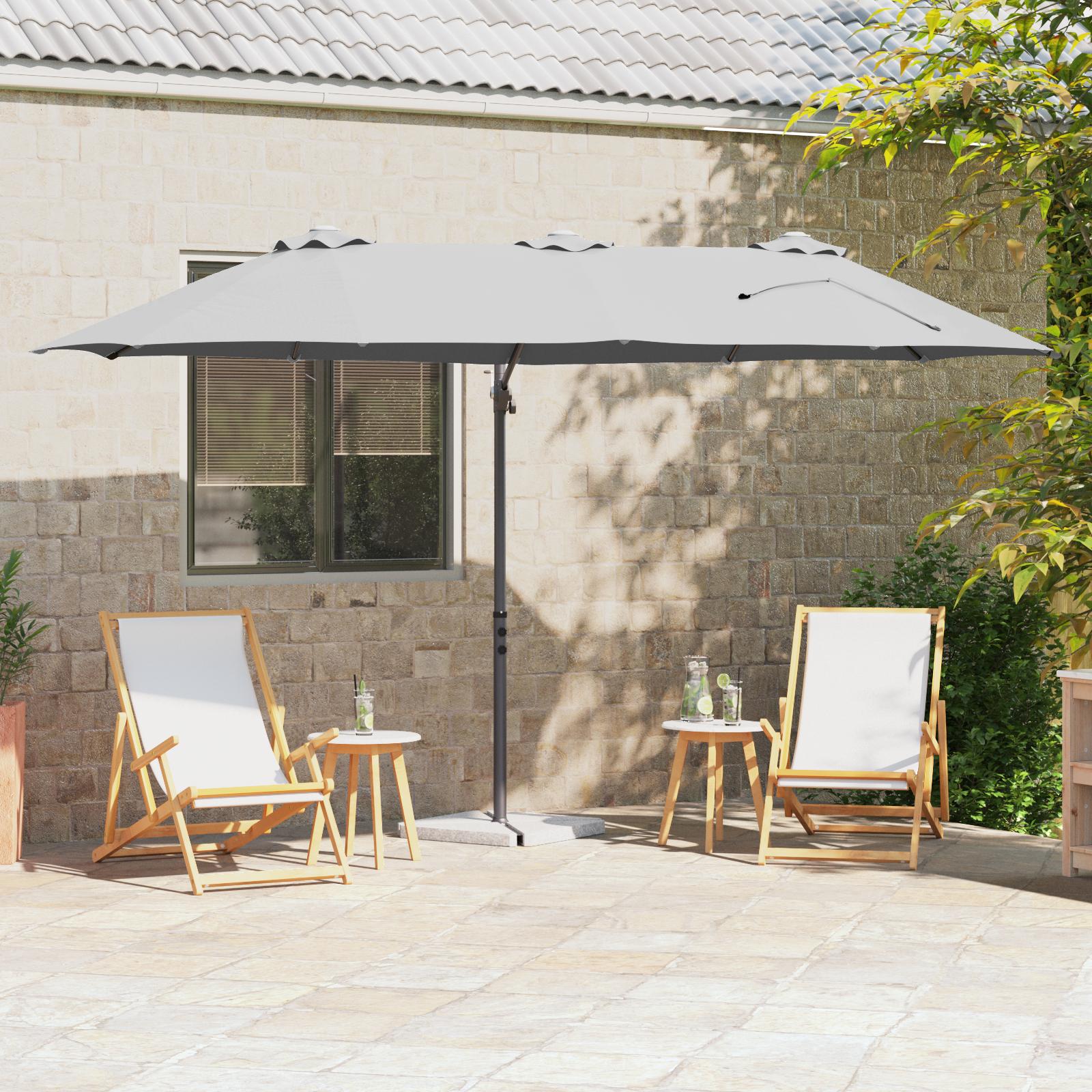 Havekant parasol Sandfarvet 372 x 198 x 243 cm