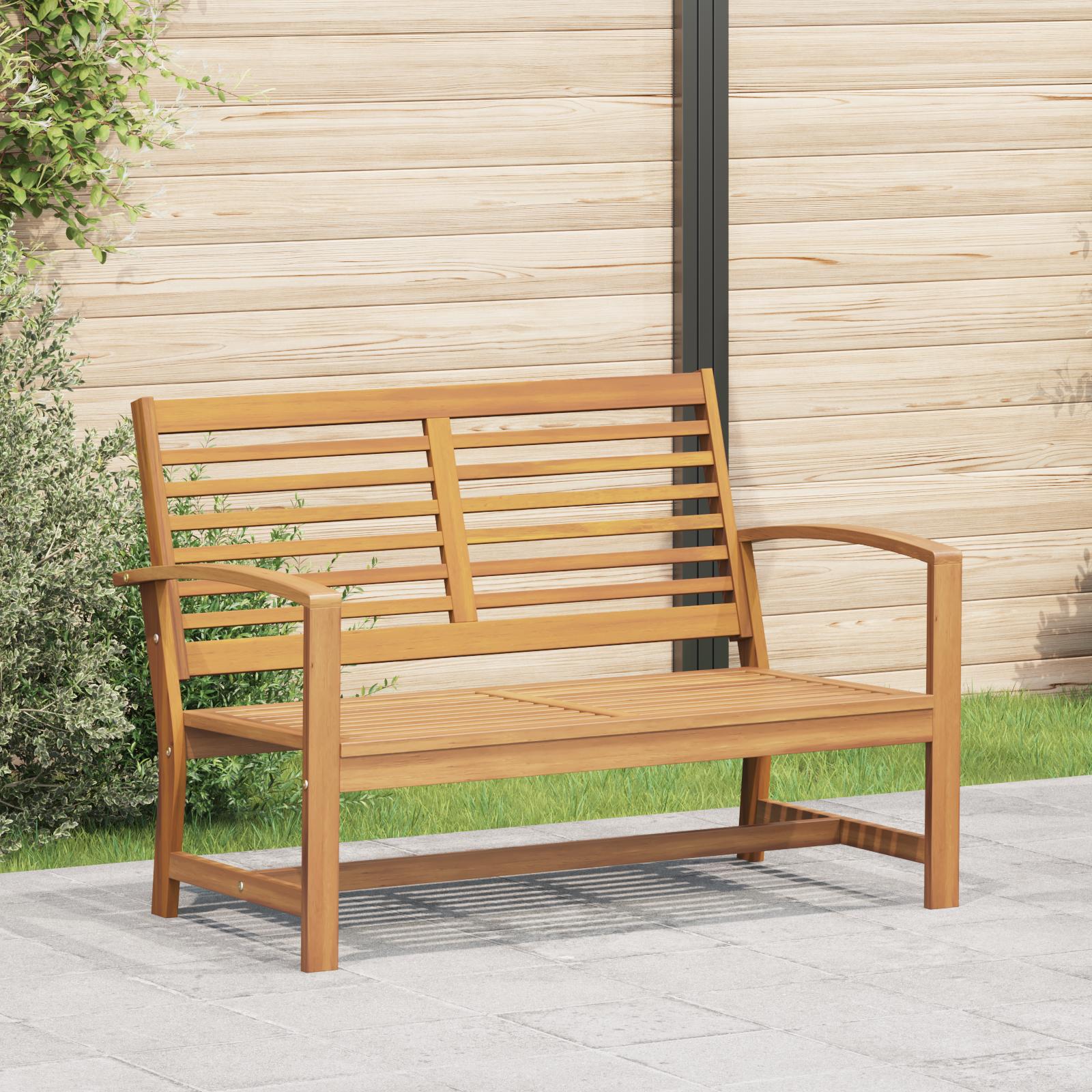 Havebænk Naturfarvet 110 x 64 x 76.5 cm Massivt teaktræ