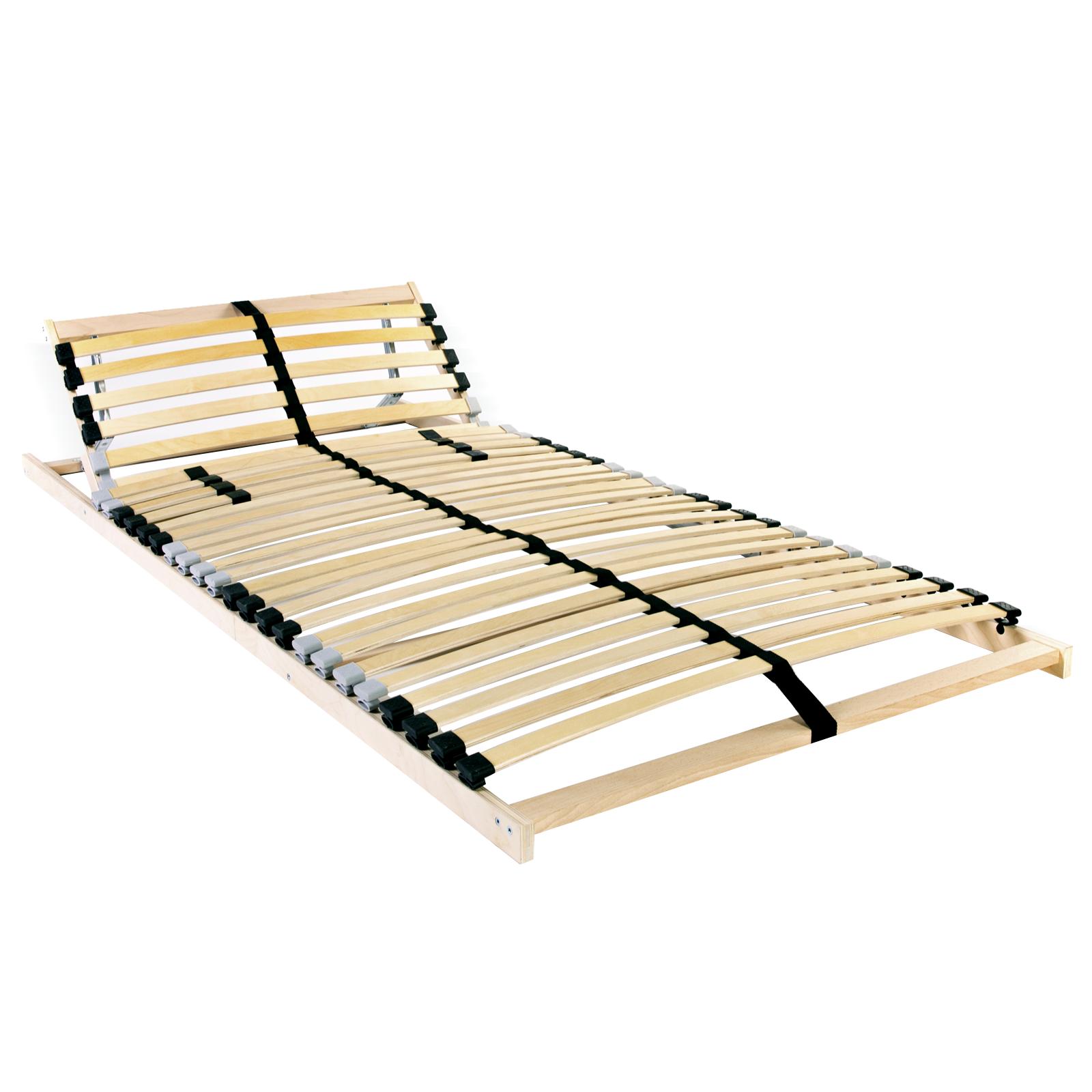 vidaXL Lamelbund Brun 80 x 190 cm Solid bøg