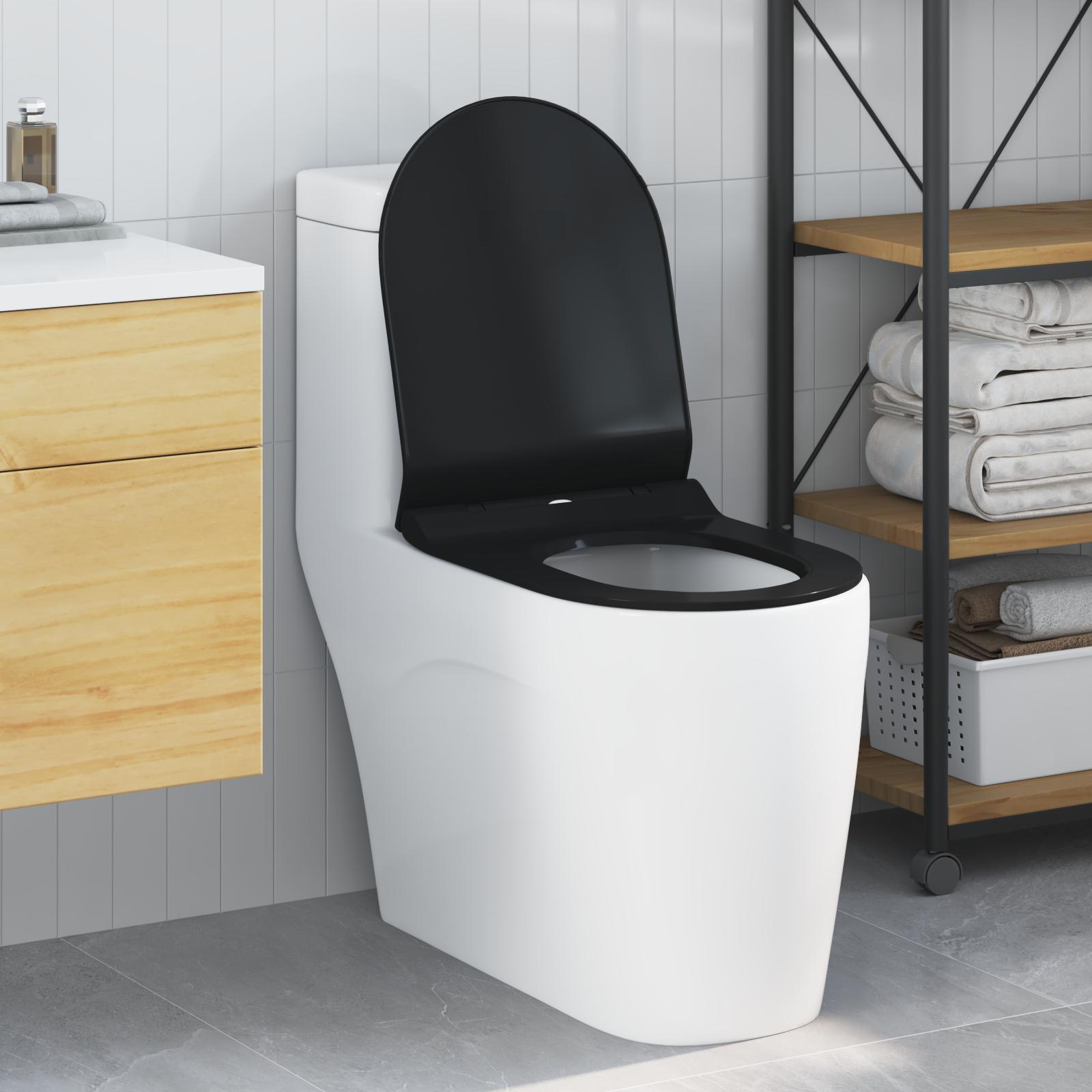 Toilet egnet til Sæde Sort 50 x 36 x 5 cm Polypropylen