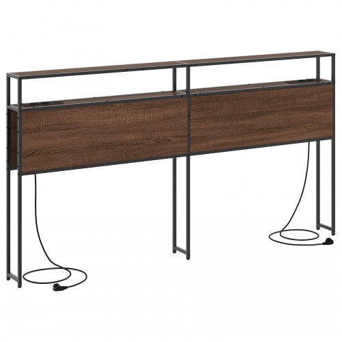 Opbevaringshovedgavl i brun eg 200 cm