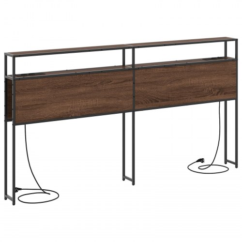 Opbevaringshovedgavl i brun eg 200 cm