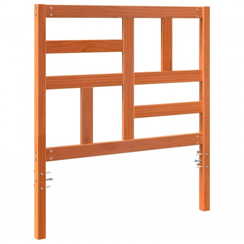 Sengegavl voks brun 80,5 x 4 x 104 cm i massiv fyrretræ