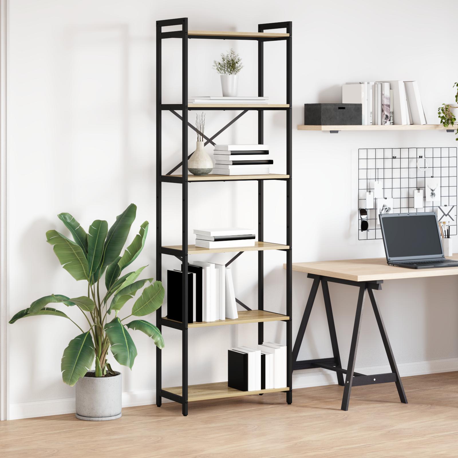 Bogreol Sonoma eg 60 x 30 x 189,5 cm Konstrueret træ