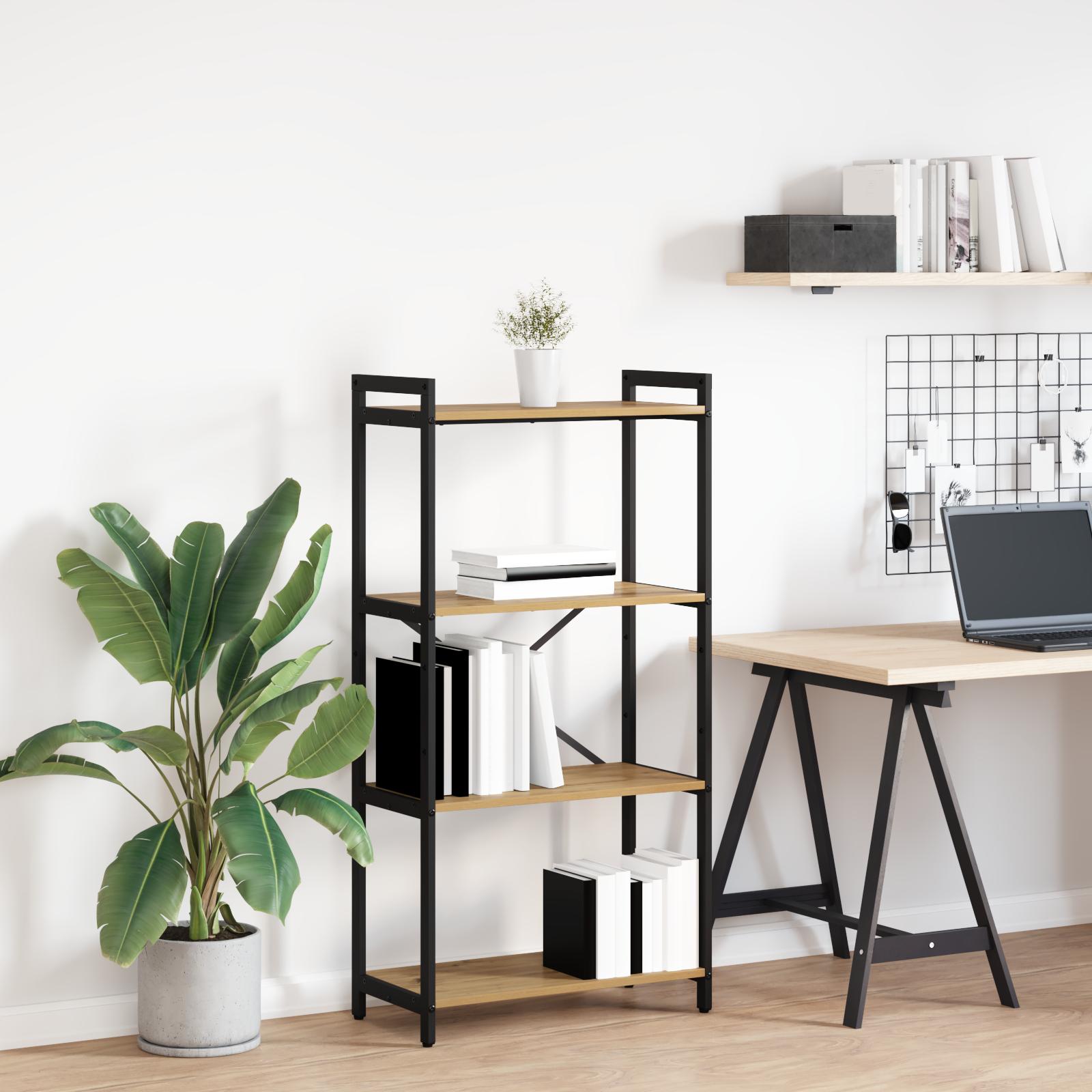 Bogreol Artisan Egetræ 60 x 30 x 120 cm Konstrueret træ