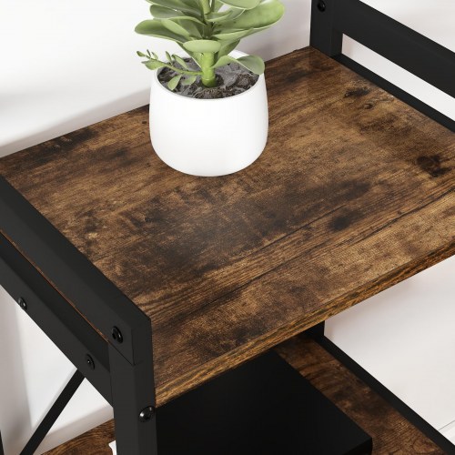 Bogreol Røget eg 60 x 30 x 83 cm Konstrueret træ