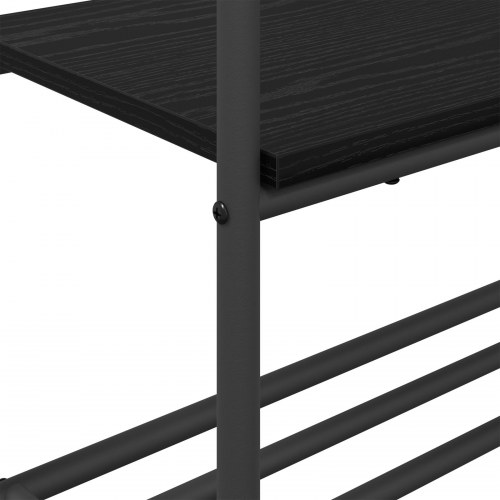 Tøjstativ med hylder Sort eg 77 x 30 x 171 cm Konstrueret træ