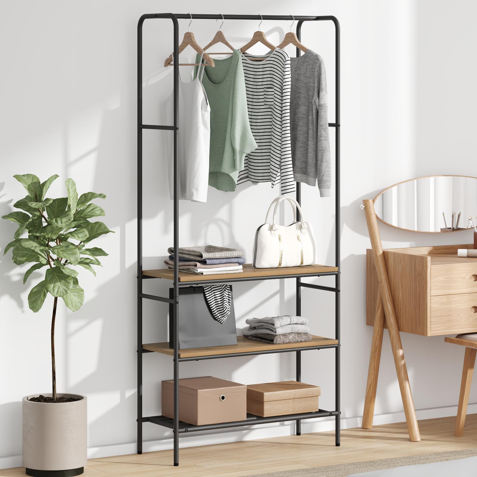 Tøjstativ med hylder artisan eg 77 x 30 x 171 cm