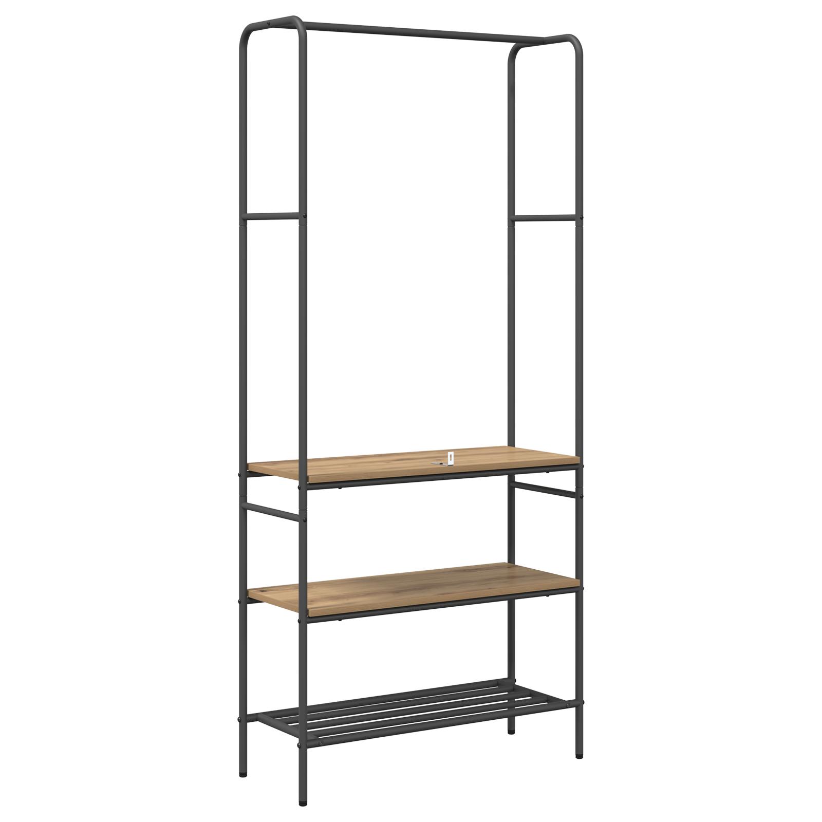 Tøjstativ med hylder artisan eg 77 x 30 x 171 cm