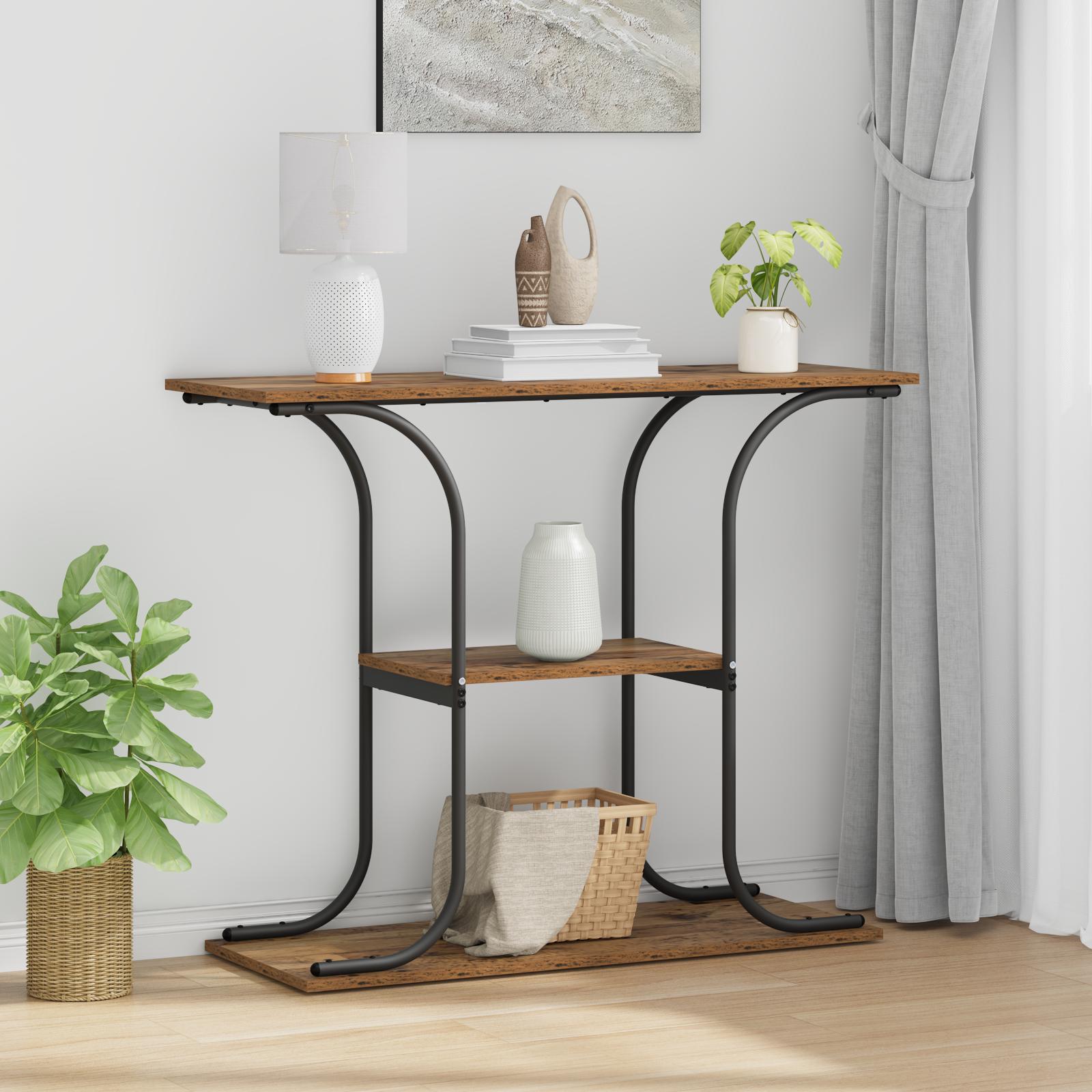 Konsolbord Gammelt træ 101 x 35 x 80.5 cm Konstrueret træ