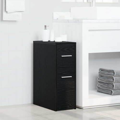 Slank Badeværelsesskab Sort eg 22 x 44 x 61.5 cm