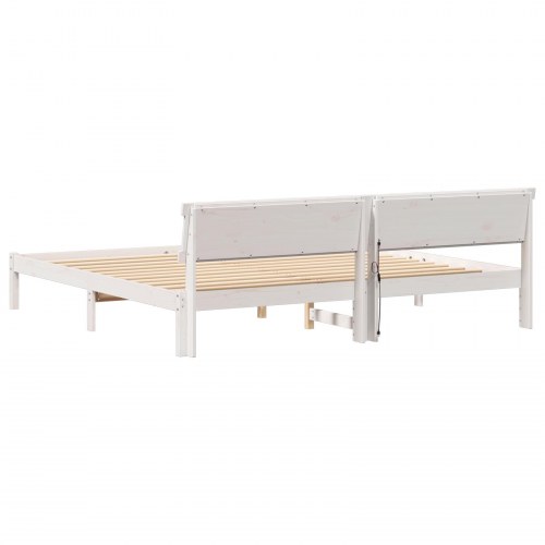 Sengestel med hovedgærde 180 x 200 cm - hvid
