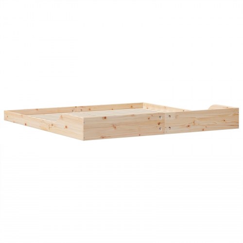 Sengestel Brun 180 x 200 cm Massivt fyrretræ