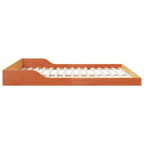Platform sengestel - voks brun 180 × 200 cm i massiv fyrretræ