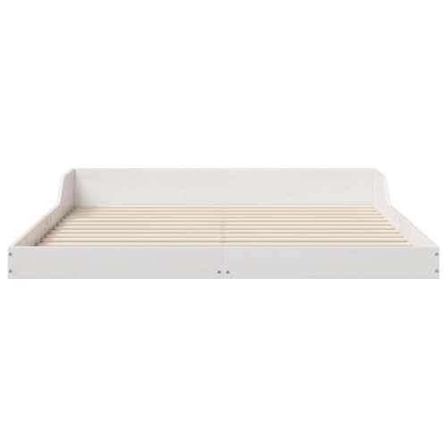 Sengestel Hvid 140 x 200 cm Massivt fyrretræ