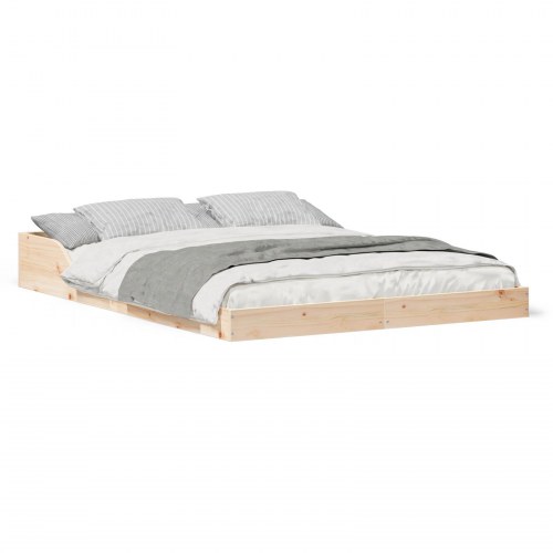 Sengestel Brun 120 x 200 cm Massivt fyrretræ