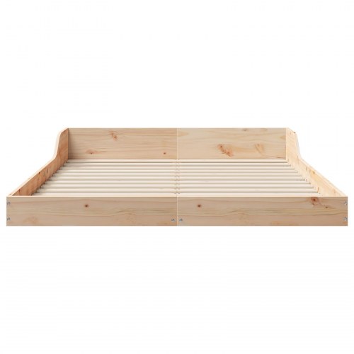 Platform sengestel i brun fyrretræ 140 x 190 cm - minimalistisk træsengeramme