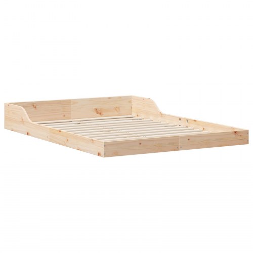 Sengestel Brun 120 x 190 cm Massivt fyrretræ
