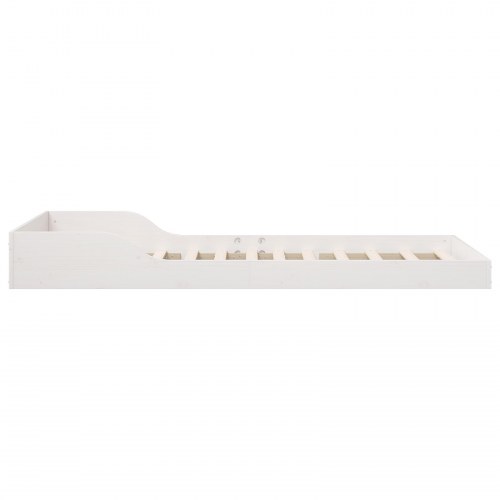 Sengestel hvid 90 x 200 cm - massiv fyrretræ