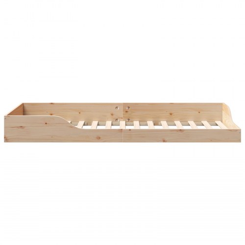 Sengestel brun 100 x 210 cm i massiv fyrretræ