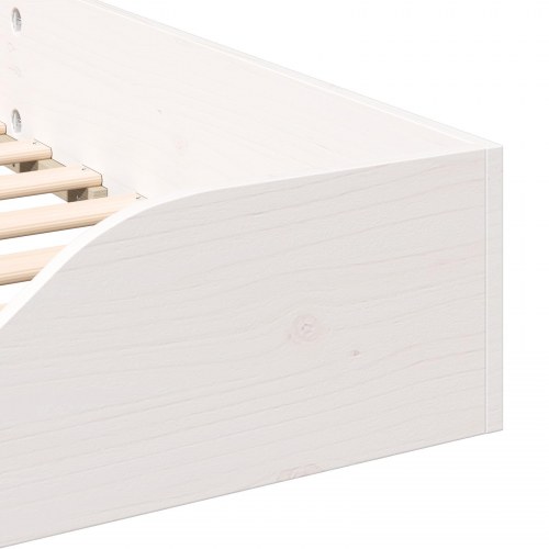 Sengestel 100 x 210 cm i massiv fyrretræ - hvid