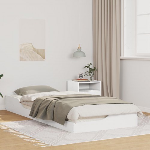Sengestel i massiv fyrretræ 90 x 220 cm - hvid