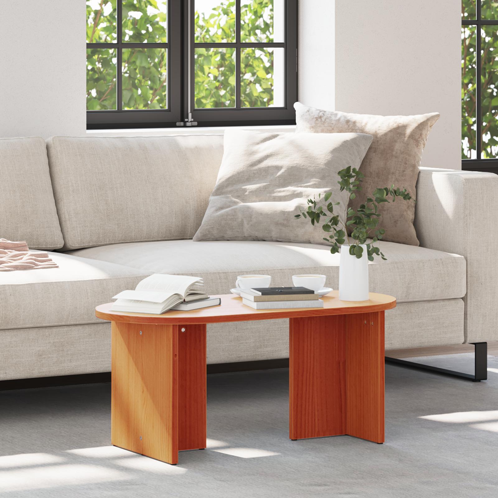 Sofabord Gyldenbrun 80 x 39.5 x 35 cm Massivt fyrretræ