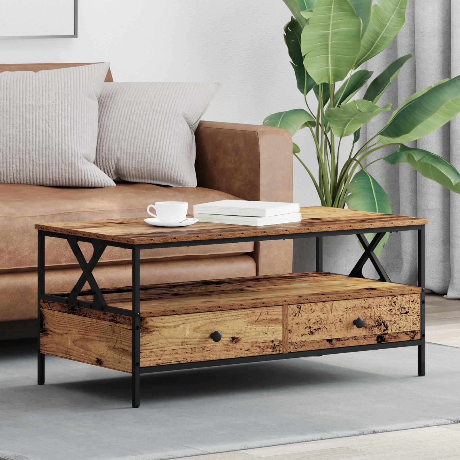 Sofabord Gammelt træ 100 x 51 x 45 cm Konstrueret træ