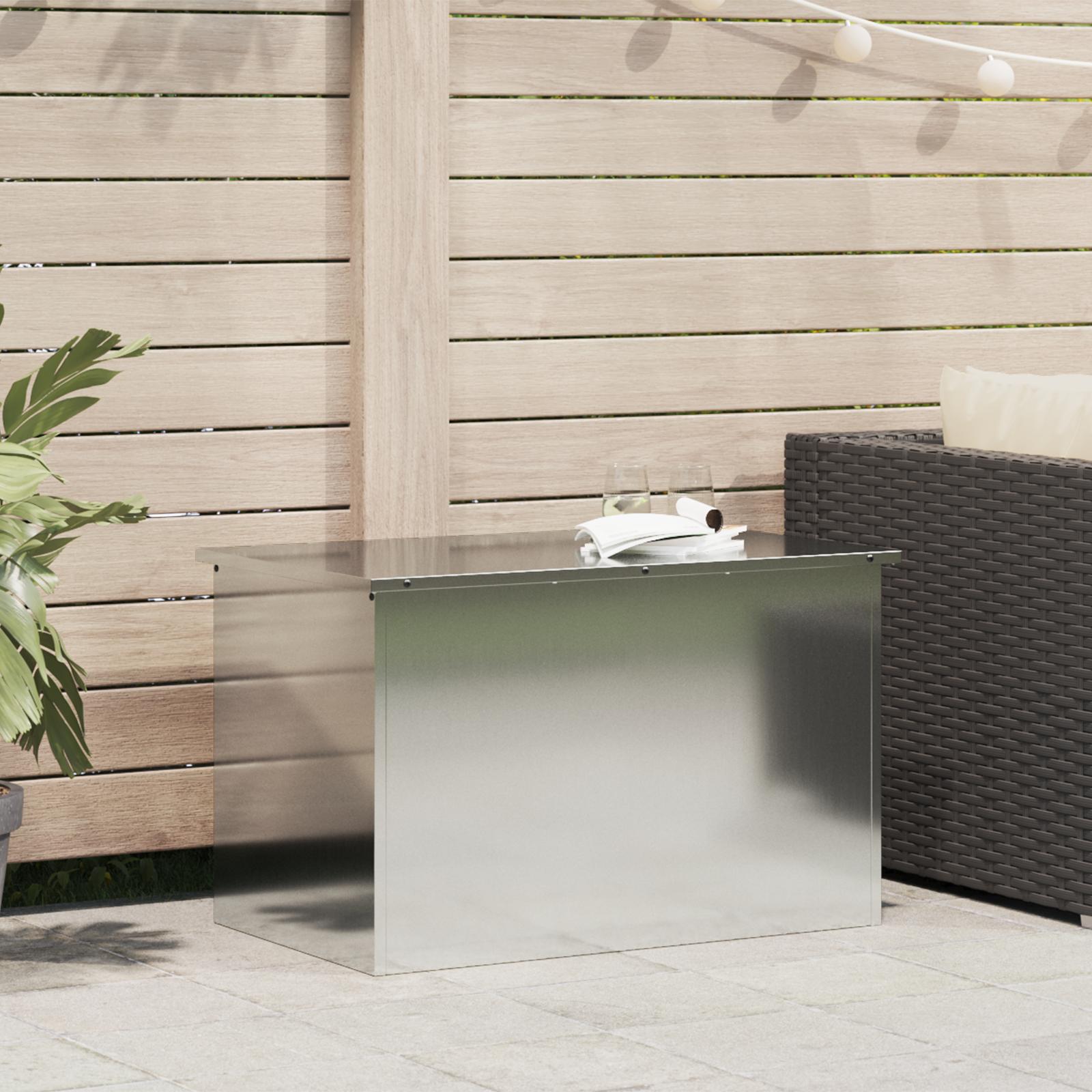 Udendørs Opbevaringskasse med opbevaring Sølv 80 x 50,5 x 50 cm