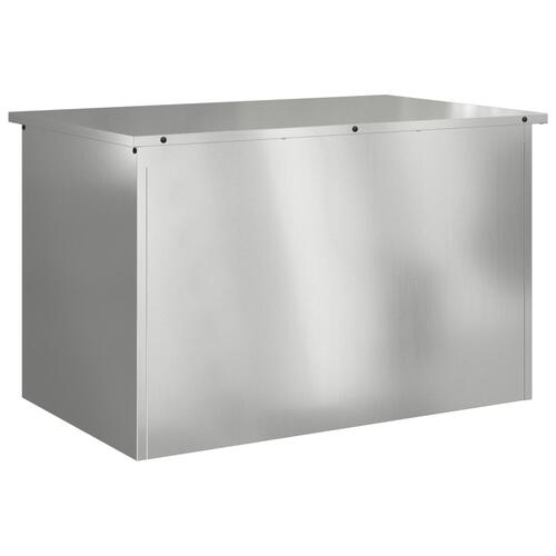 Udendørs Opbevaringskasse med opbevaring Sølv 80 x 50,5 x 50 cm