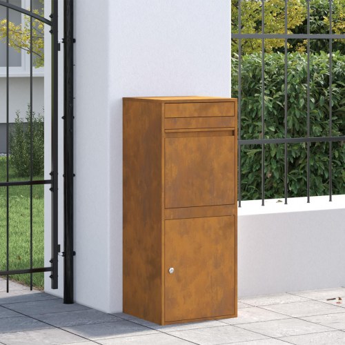 Pakke drop boks Rusten 41 x 38 x 103 cm Forvitret stål