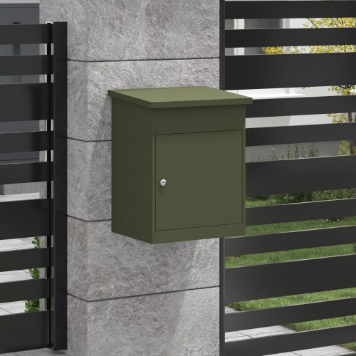 Pakke drop boks Olivengrøn 44 x 35 x 59 cm Stål
