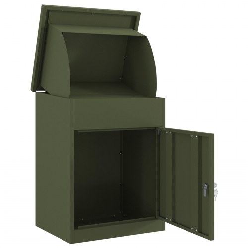 Pakke drop boks Olivengrøn 44 x 35 x 59 cm Stål
