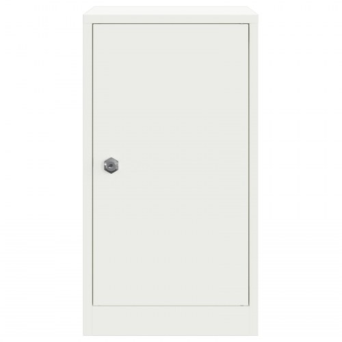 Postkasse med opbevaring og dør - hvid, 30 x 20 x 55 cm