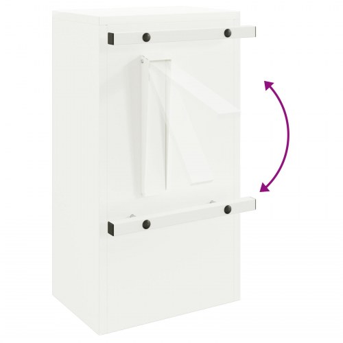 Postkasse med opbevaring og dør - hvid, 30 x 20 x 55 cm