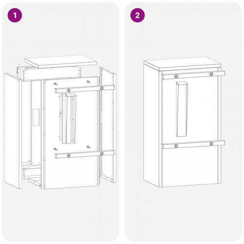 Postkasse Sort 30 x 23 x 55 cm Galvaniseret stål