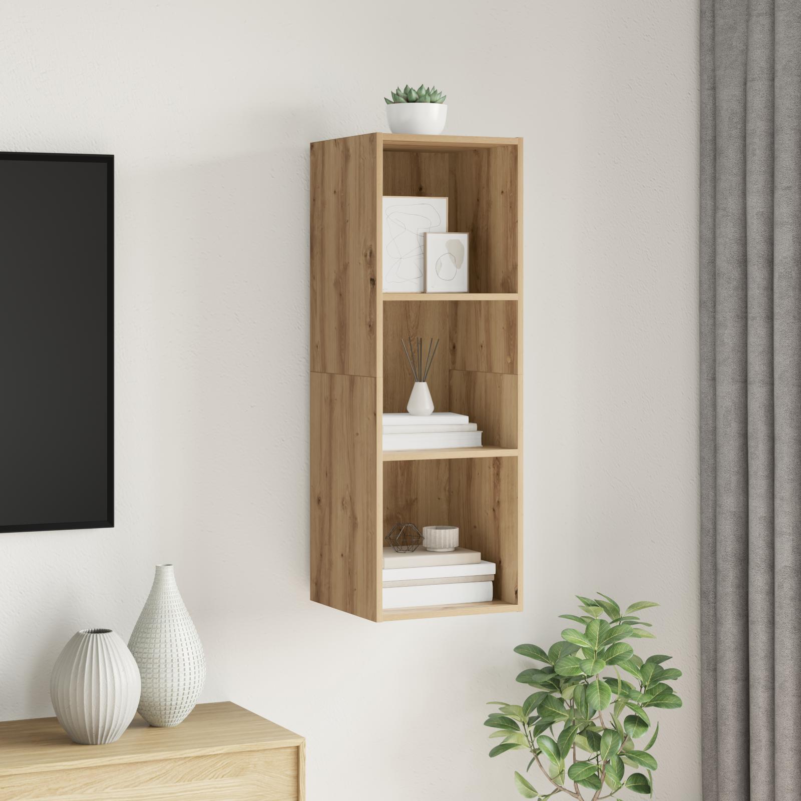 TV Skab Vægmonteret artisan eg 37 x 37 x 107 cm Konstrueret træ