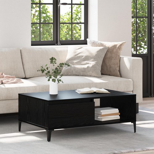 Sofabord sort eg 90 x 60 x 35 cm