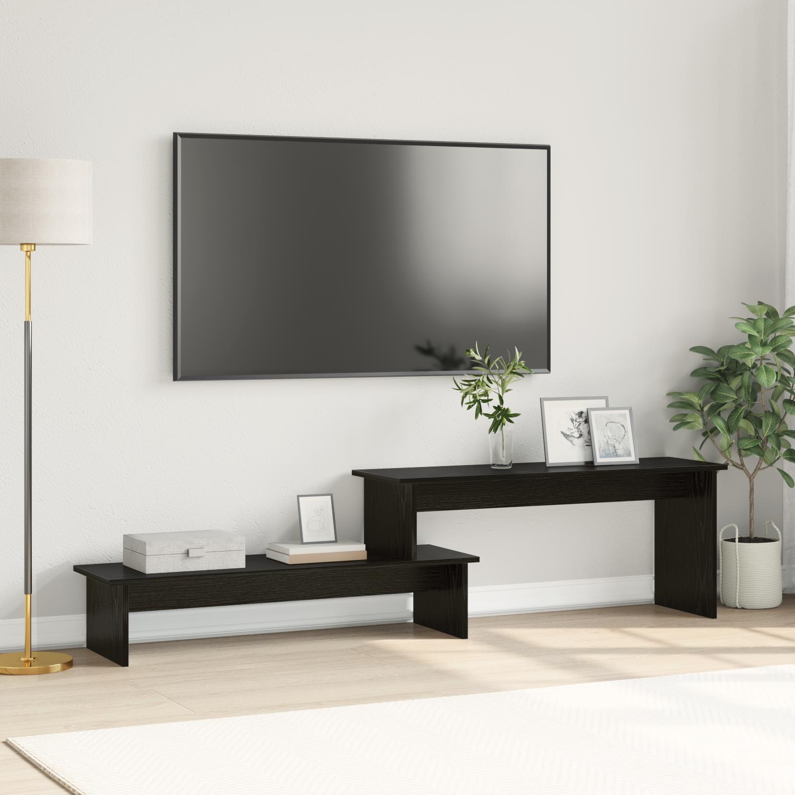 TV-skab Sort eg 180 x 30 x 43 cm Konstrueret træ